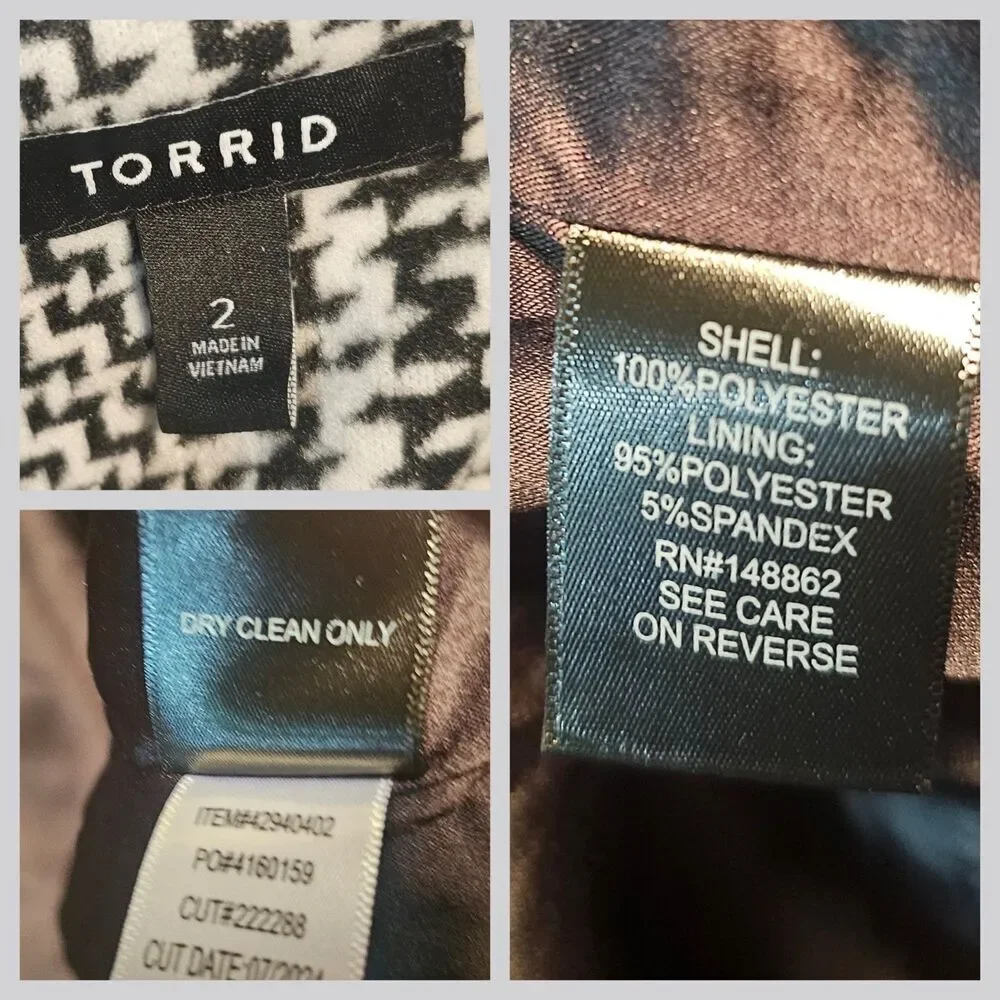 Torrid Cozy Double Knit Longline Blazer Oversized Sz 2 (18-20) Taffy Glenn Plaid - Picture 13 of 13